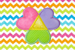 Adoption Triangle Hearts Applique Embroidery Design Product Image 2