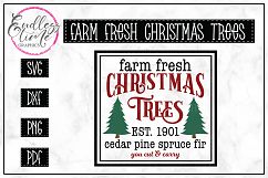 Farm Fresh Christmas Trees- A Vintage Christmas SVG Product Image 1