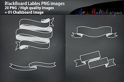 Blackboard Empty Label / Chalkboard banners PNG Label Product Image 2