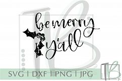 Grunge SVG, Be Merry Y'all SVG Product Image 2