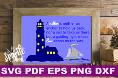 Mother Mom lighthouse SVG files gift for mom, Mothers&#039;s Day, printable, SVG,  design, Cricut,  Silhouette, Print, Commercial Use, Mom, art Product Image 1