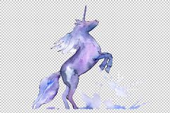 Cute unicorn horse PNG watercolor set Product Image 2