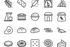 50 Bakery Line Icons Product Image 2