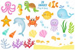 Under the sea clipart, Under the sea graphics &amp; illustration Product Image 2