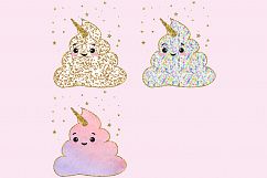 Watercolor Unicorn Poop Clipart Product Image 5