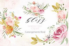 Watercolor flower clipart. Bliss. Product Image 3