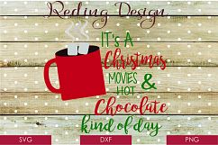 Movies and Hot Chocolate Christmas SVG DXF PNG Product Image 1