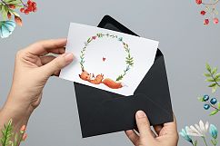 Cute Fox - Watercolor Clip Art Set Product Image 7