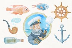 Nautical watercolor clipart collection Product Image 2
