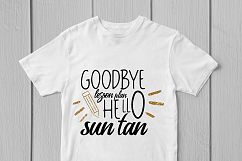 Goodbye Lesson Plan Hello Sun Tan - Summer SVG EPS DXF PNG Product Image 3