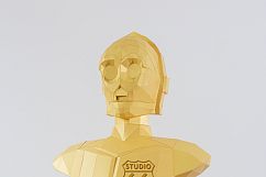 Papercraft Star Wars, C3PO Statue, Papercraft C3PO sculpture Product Image 2