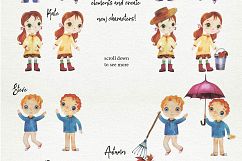 Autumn. My favorite garden. Watercolor illustration. Product Image 3