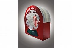 3D Snow Globe Classic Red Telephone Box greetings card Product Image 3