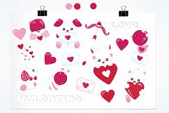 Valentine Animals graphics and illustrations Product Image 2