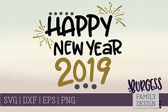 Happy New Year 2019 | SVG DXF EPS PNG Product Image 1