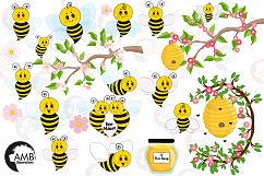 Bumble bee cliparts, graphics, illustrations AMB-921 Product Image 4
