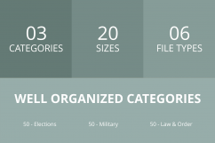 150 Law &amp; Order Filled Round Corner Icons Product Image 3