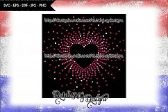 SS20 Hotfix rhinestone heart pattern, rhinestone template Product Image 3