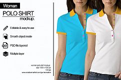 Women Polo Shirt Mockup Product Image 3