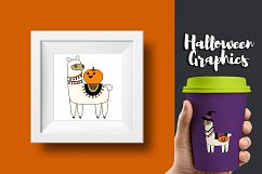 Alpaca Llama in Halloween costumes clip art graphics Product Image 3