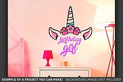 Birthday Girl SVG - Unicorn Birthday Girl SVG - 1013 Product Image 3