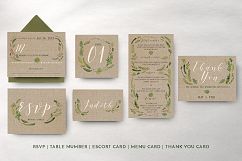 Watercolor Foliage Wedding Invitation Suite Product Image 7