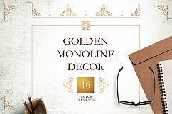 1. Set Of Vector Monoline Decor Product Image 1