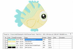Cute FISH Multipack ~ 3 Filled Super Cute Fish Machine Embroidery Designs - Instant Download ~ Here Fishy Fishy Fishy Product Image 5