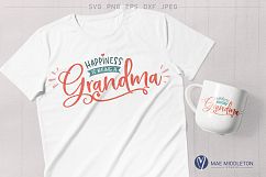 Happiness is being a Grandma, SVG design, PNG EPS DXF JPEG, grandma svg Product Image 2