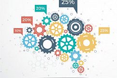 Gear Infographic vector design. Product Image 4