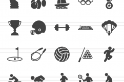 50 Fitness &amp; Sports Glyph Icons Product Image 2