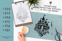 Floral Princess Castle - SVG DXF PNG EPS JPG PDF Cut File Product Image 4