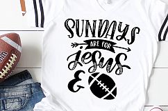 Sundays Are For Jesus and Football SVG, Football Svg Product Image 1