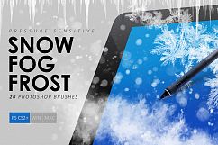 Snow, Fog, Frost Photoshop Brushes Product Image 1