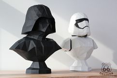 Star Wars, Stormtrooper, Papercraft Stormtrooper Helmet, Paper Statue, Home Decor, 3D papercraft model, Rogue One, Last Jedi, lowpoly DIY Product Image 8