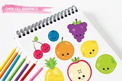 Kawaii Fruits  graphics and illustrations Product Image 3