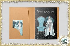 Christmas Snow Queen in Turquoise and Silver 25 PNG images Product Image 14