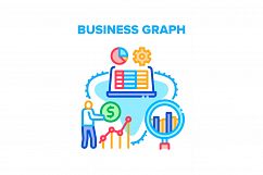 Business Graph Vector Concept Color Illustration Product Image 1