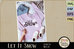Christmas SVG - Let it Snow SVG &amp; DXF Cutting file Word Art Product Image 3