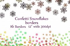 Snowflake confetti clipart Product Image 1