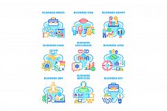 Business Service Set Icons Vector Illustrations Product Image 1