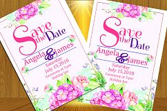 Water colour floral wedding card Product Image 1