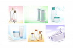 Baby Cosmetics Promotional Posters Set Vector Product Image 1