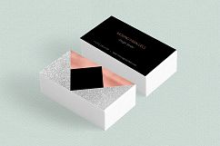 Rose Gold Foil Marble Business Card Product Image 2