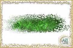 Lime Green Glitter Greenery Digital Clipart Brush Stroke - 24 of beautiful PNG files Product Image 12