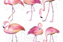 Pink flamingo clipart Product Image 3