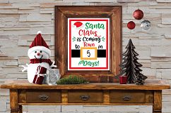 Christmas Countdown SVG Cut File - Santa SVG DXF PNG EPS Product Image 2