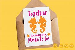 together-wonderful cutting files svg, dxf, pdf, eps included - cut files for cricut and silhouette - Cutting Files SG Product Image 3