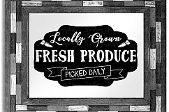 Locally Grown Fresh Produce Farmers Market Sign | SVG | PNG Product Image 4