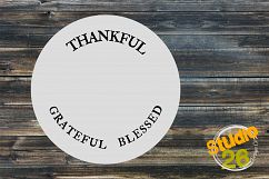 Thankful Grateful Blessed - Round - Monogram Product Image 1